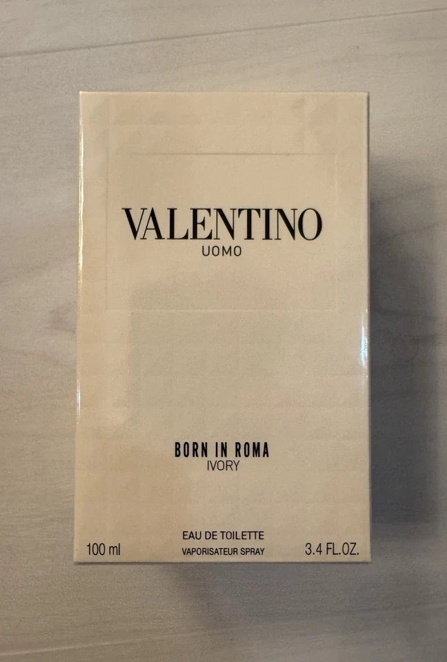 NEW VALENTINO UOMO BORN IN ROMA IVORY EDT SPRAY FOR MEN 3.4 Oz / 100 ml.